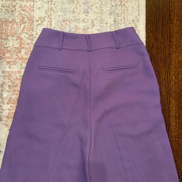 Purple Wide Leg Trousers - Picture 3 of 6